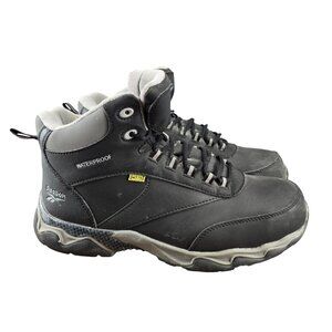 Reebok Mens Waterproof Leather Hiking Boots Size 11.5 Black